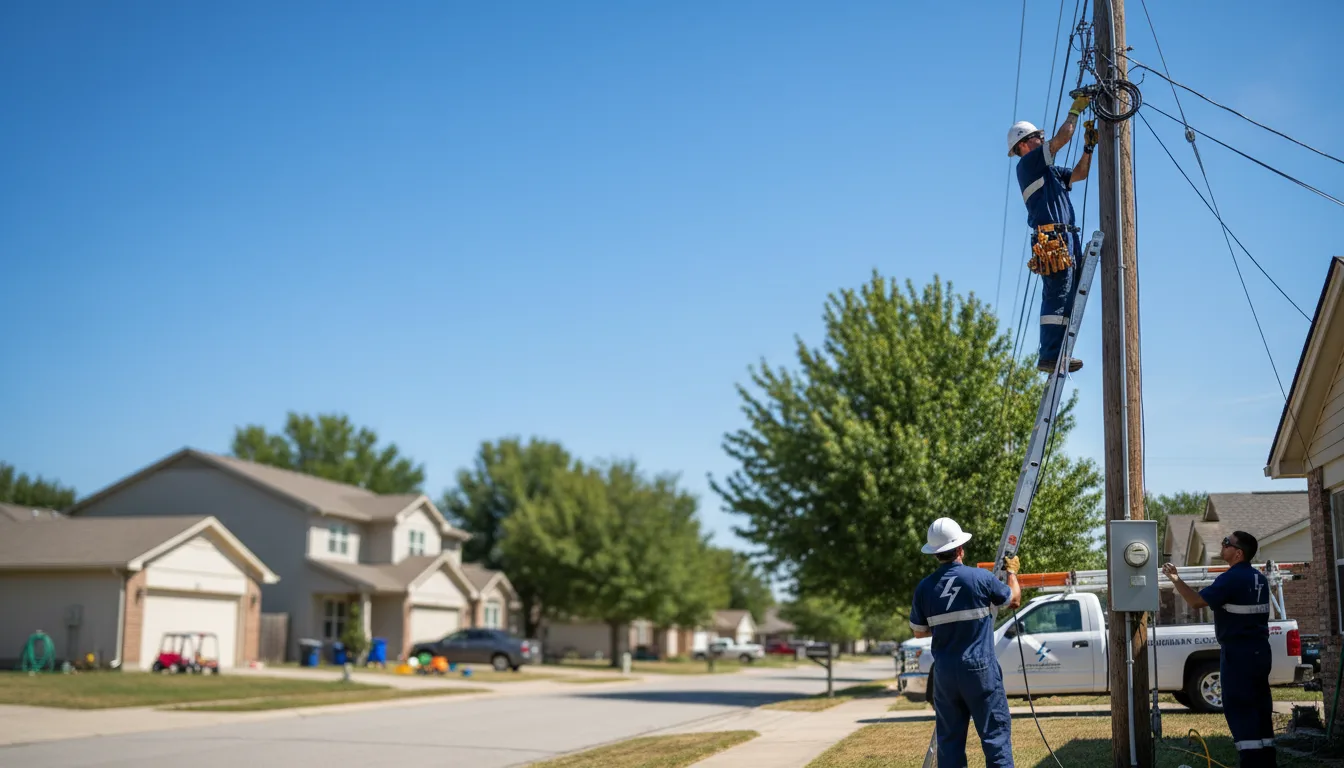 Residential electrician providing installation services in Mulberry, AR